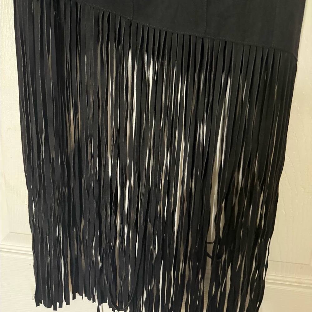 Alexia Admor Black Asymmetrical Maxi Skirt with Cut Out